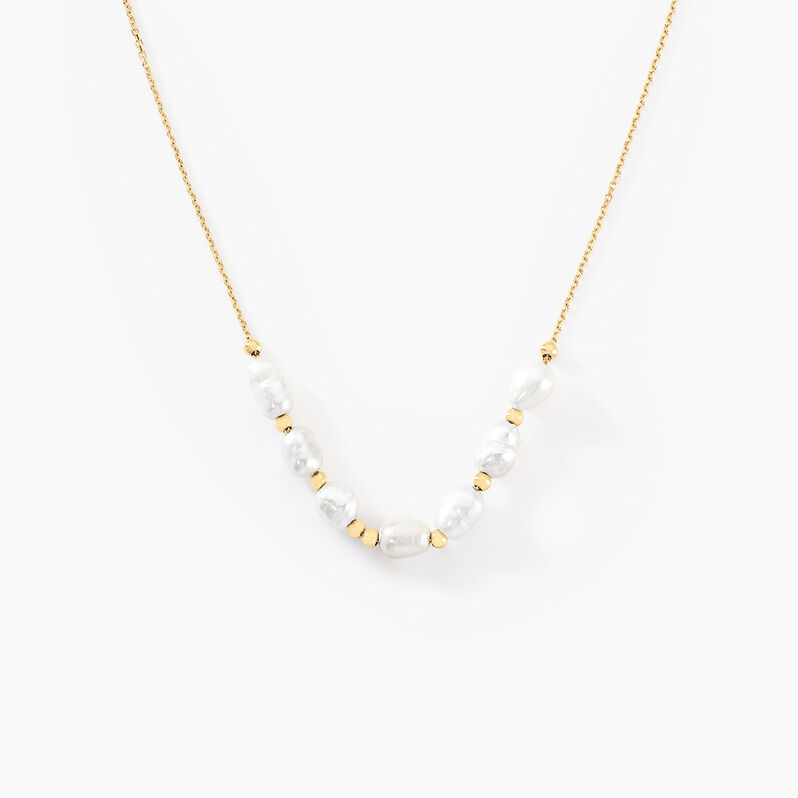 Collier Bron Or Jaune Perle De Culture - Spannringe Damen | OROVIVO