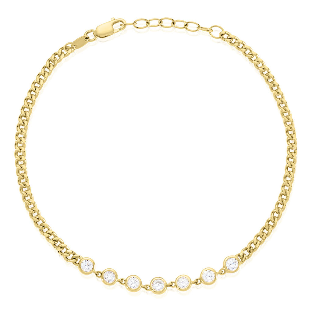 SELORA Damen Armband Silber vergoldet 925 Zirkonia Wei&szlig; 1,23 ct