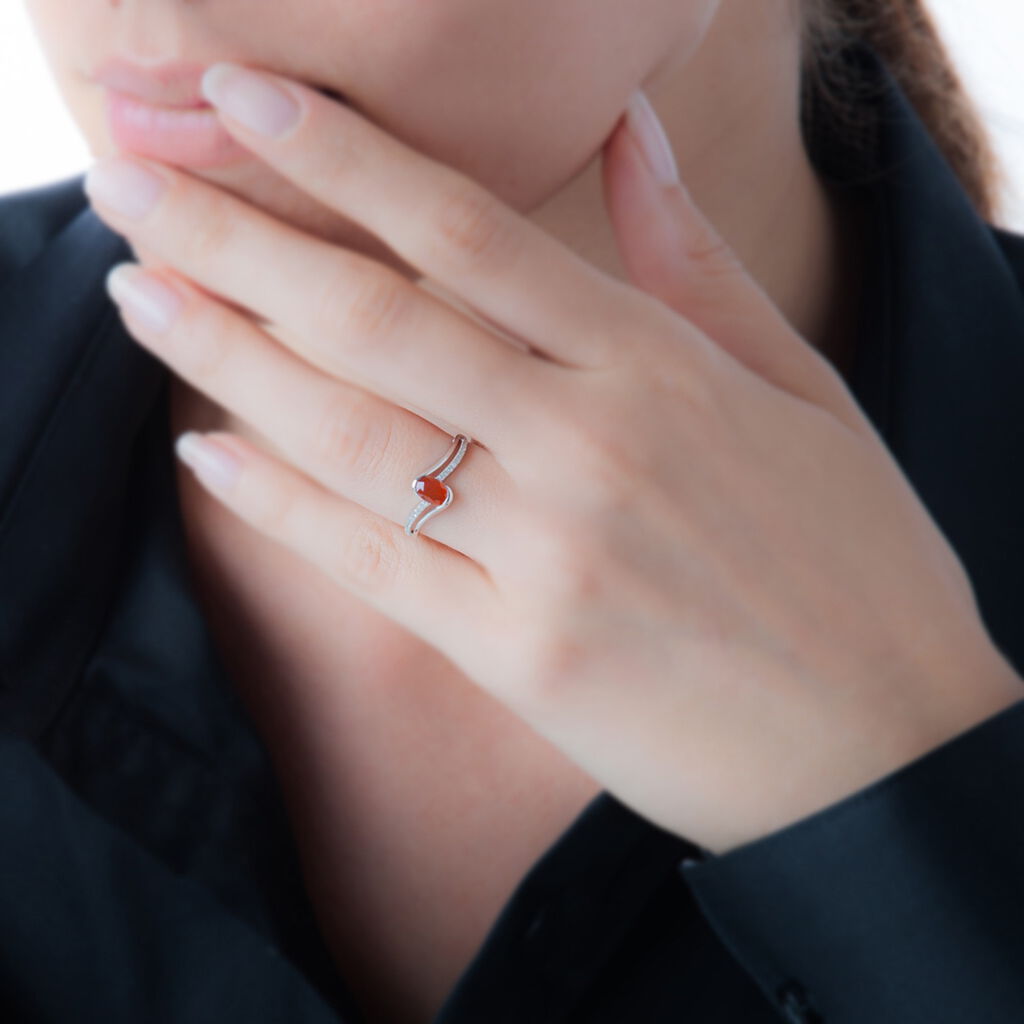 Bague Anja Or Jaune Citrine Et Diamant - Spannringe Damen | OROVIVO