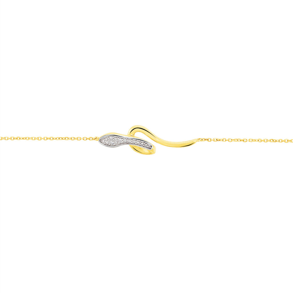 Bracelet Or Jaune Cateline Diamants - Spannringe Damen | OROVIVO