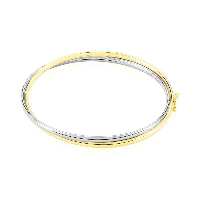 Armreif Gold 375 Damen Bicolor Catalin - Armreifen Damen | OROVIVO