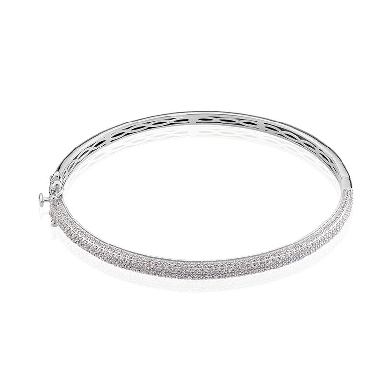 Damen Armreif / Armspange Silber Silber 925 Zirkonia Pavina 55,00mm  - Armreifen Damen | OROVIVO