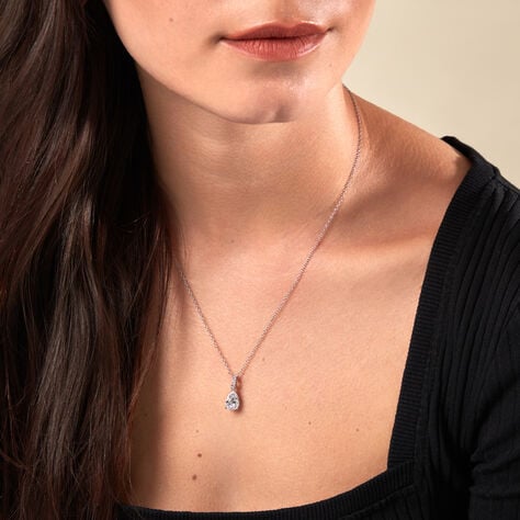 LORETA Damen Collier Silber 925 Zirkonia Weiß 2,93 ct B 1,15 mm - Halsketten Damen | OROVIVO