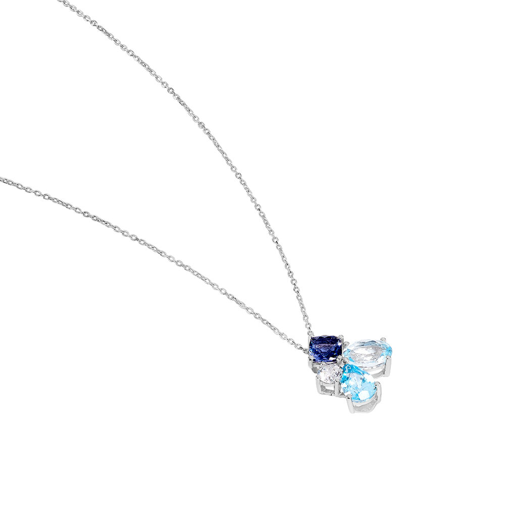 Collier Or Weiss Doryne Puces Topaze Iol - Spannringe Damen | OROVIVO