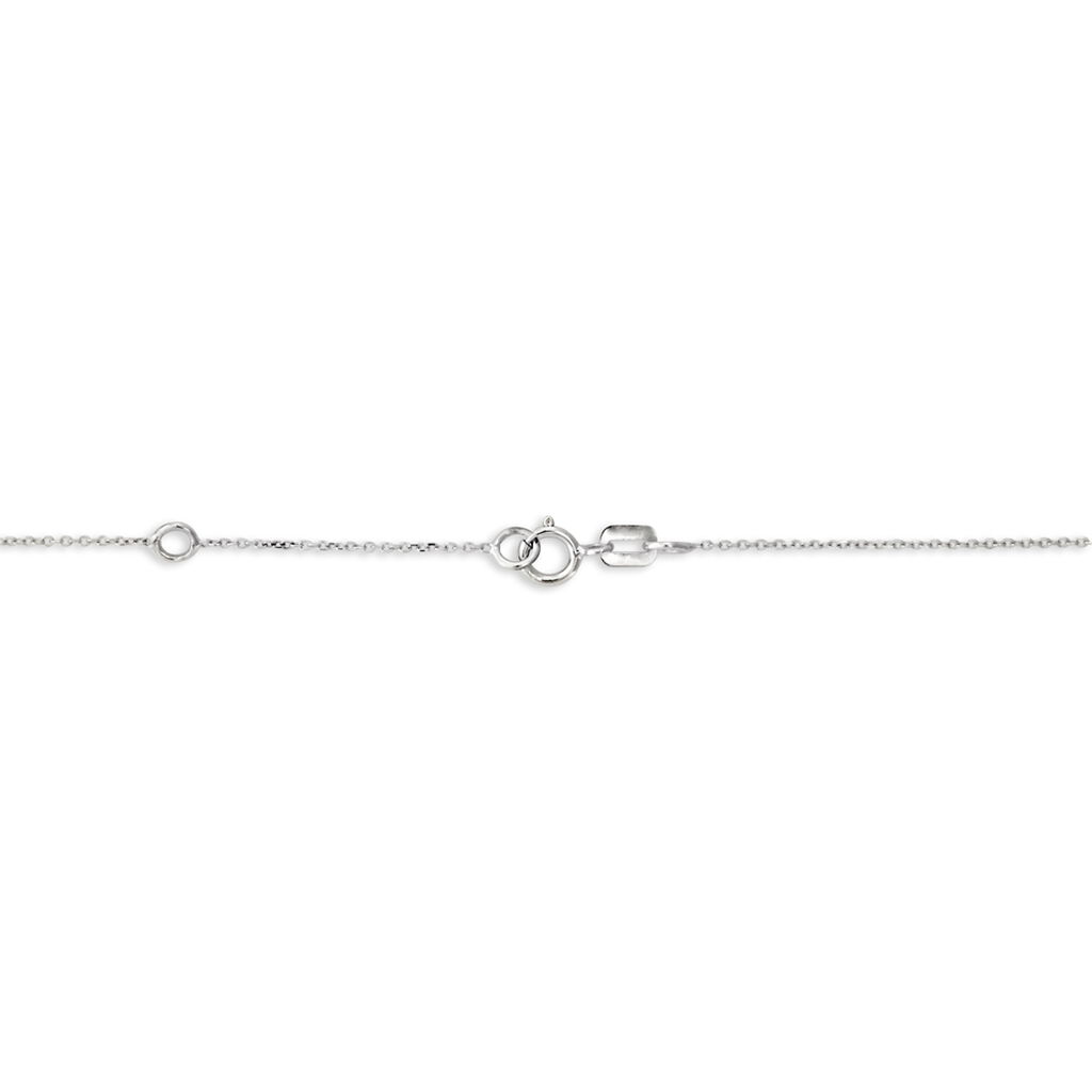 Damen Collier Weißgold 375 Diamant 0,07ct Ball Alias 0,46mm - Halsketten Damen | OROVIVO