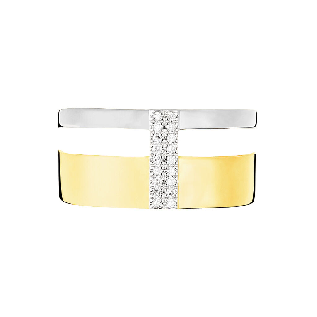 Bague Rainbow Or Bicolore Diamant - Spannringe Damen | OROVIVO