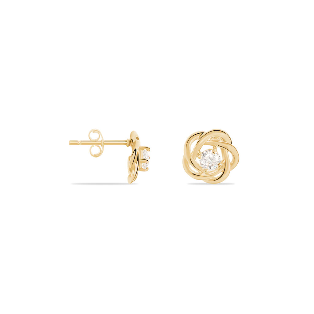 Boucles D'oreilles Plaque Or Djanaelle - Spannringe Damen | OROVIVO