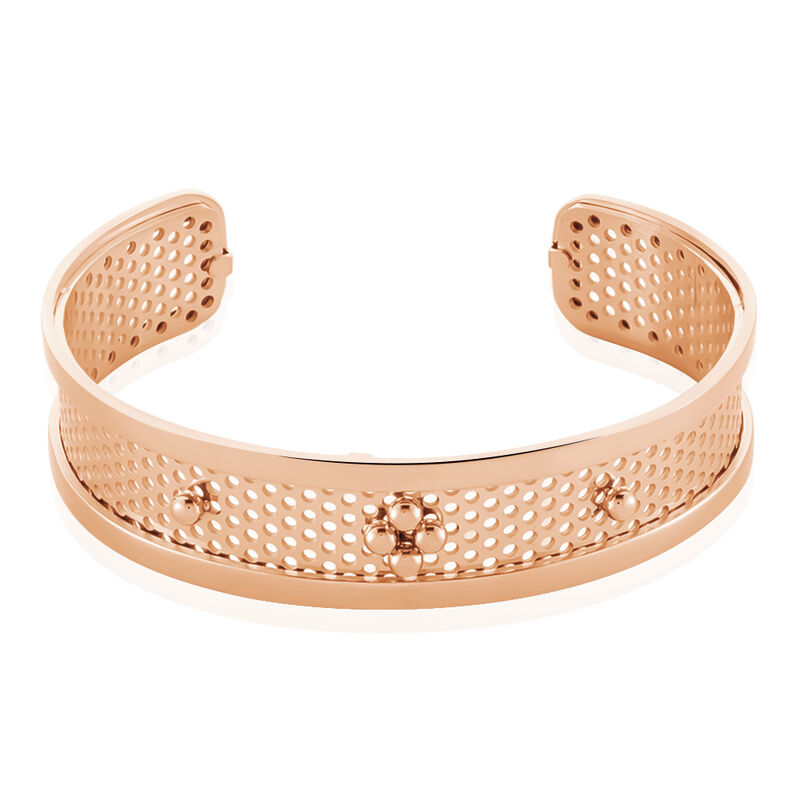 Jonc Acier Rose Auda Perfore Perle - Spannringe Damen | OROVIVO