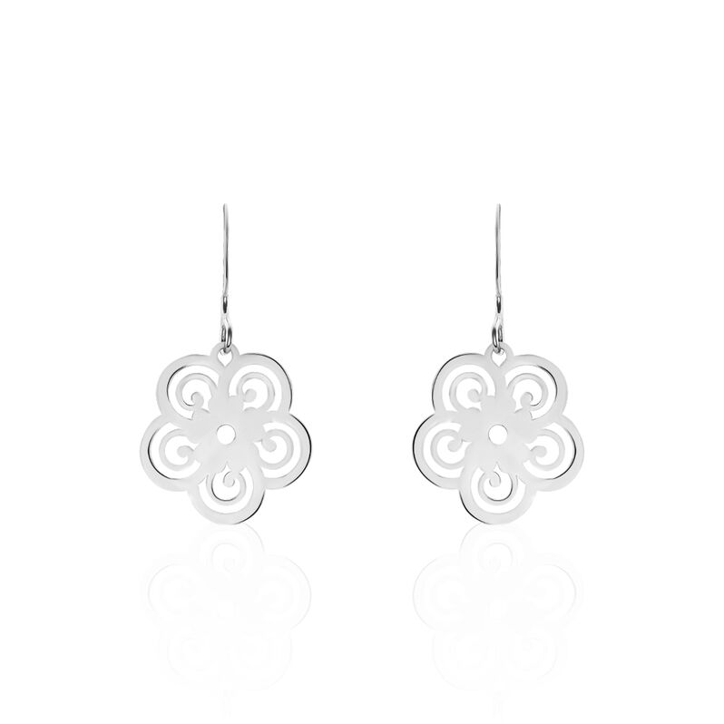 Boucles D'oreilles Pendantes Argent Blanc - Spannringe Damen | OROVIVO