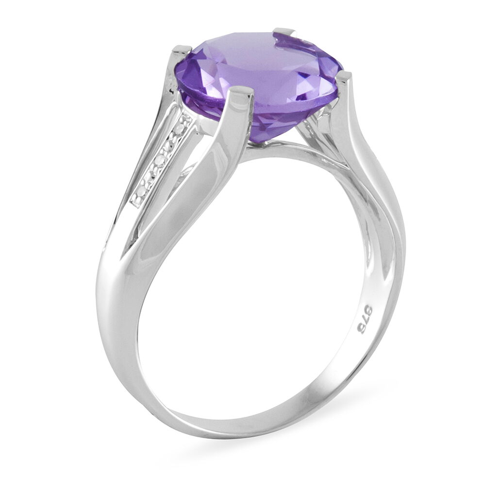 Bague Cecile Or Blanc Topaze Et Diamant - Spannringe Damen | OROVIVO