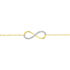 Infinity Nuovo Damen Armband Gold Bicolor Gelb/Silber 375 (9 Karat) Diamant Weiß 0,02 ct