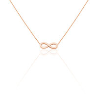 Damen Halskette Silber 925 Rosé Vergoldet Infinity