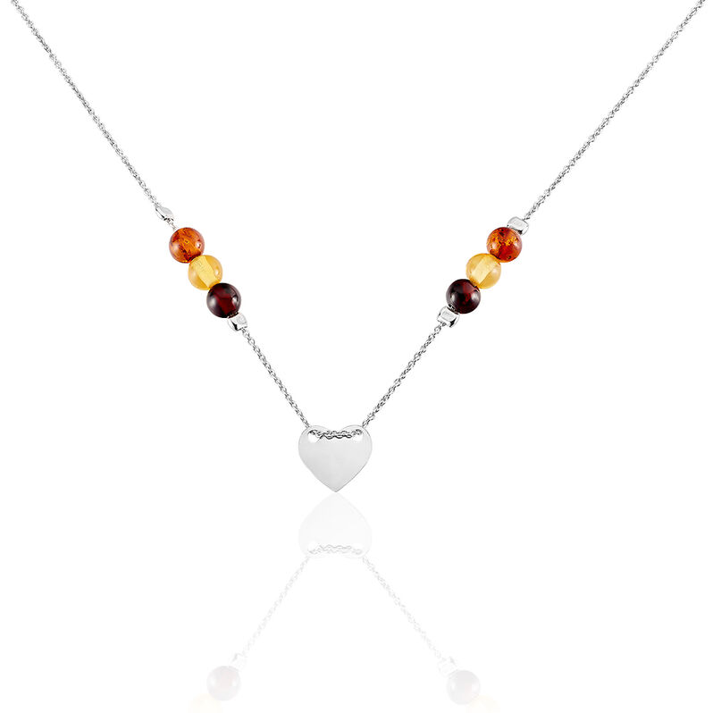 Collier Georgene Argent Blanc Ambre - Spannringe Damen | OROVIVO