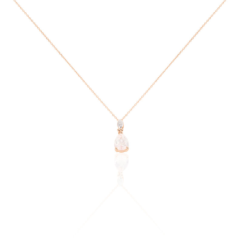 Collier Or Rose Dentelle Quartz Rose - Spannringe Damen | OROVIVO