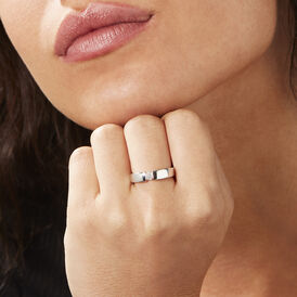 Spannring Weißgold 375 Diamant 0,2ct - Ringe mit Edelsteinen Damen | OROVIVO