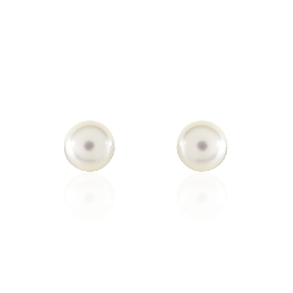 HERDIS PERLE Damen Ohrstecker Silber 925 Zuchtperle Perlmutt Ball