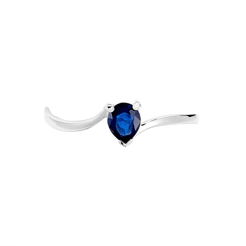 Bague Amita Or Blanc Saphir - Spannringe Damen | OROVIVO