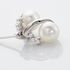 AMY 4 Damen Ohrstecker Silber 925 Zuchtperle Weiß 0,6 ct