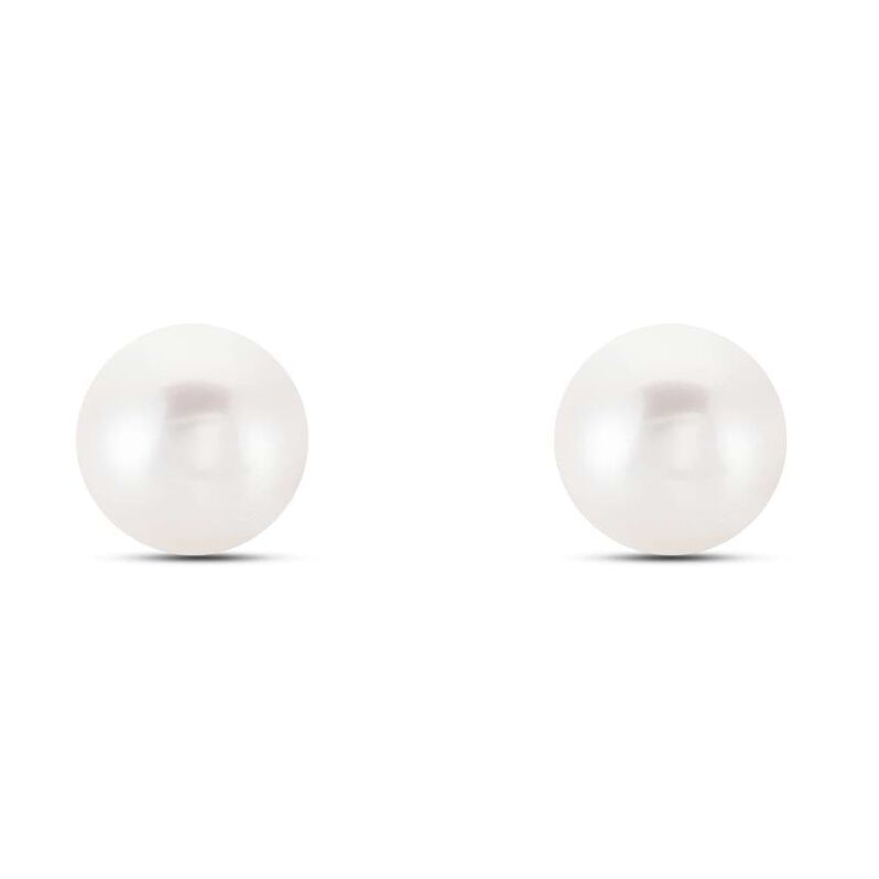 Orecchini Lobo Gabrielle Oro Bianco Perla D'Acqua Dolce - Spannringe Damen | OROVIVO