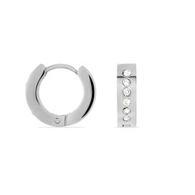 Damen Creolen Edelstahl Zirkonia 14mm - Creolen Damen | OROVIVO