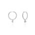 Damen Creolen Silber 925 Zirkonia Wei&szlig; 3,4 ct Kreis