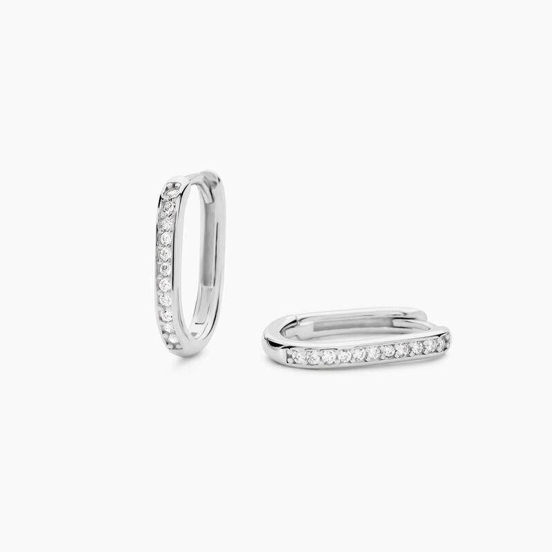 Créoles Haniya Argent Weiss Oxyde De Zirconium - Spannringe Damen | OROVIVO