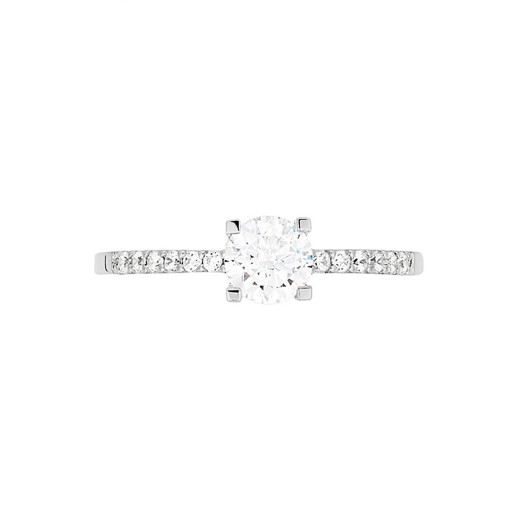 Damen Ring Weißgold 375 Zirkonia Juna  - Verlobungsringe Damen | OROVIVO