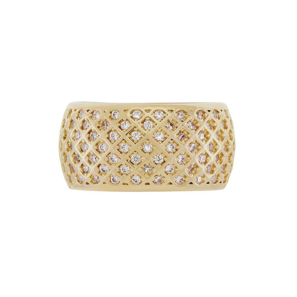 Damen Ring Vergoldet Zirkonia 11,00mm  - Ringe mit Stein Damen | OROVIVO