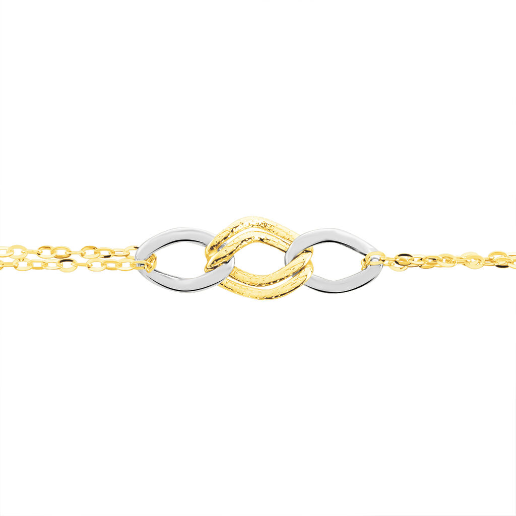 LOUISA Damen Armband Gold Bicolor 375 (9 Karat) Kettenglieder