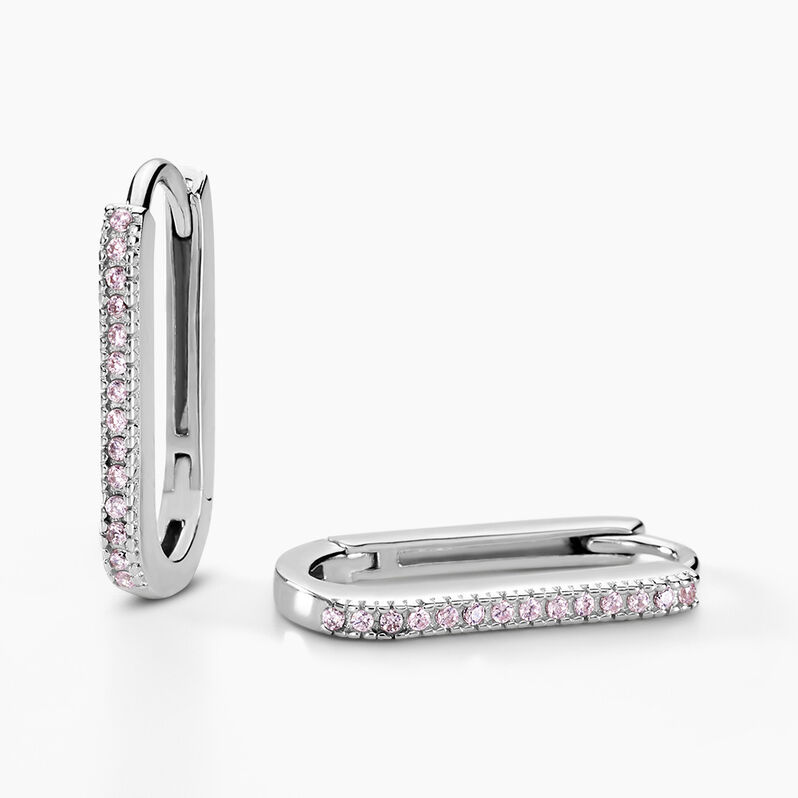 Créoles Lutetia Argent Weiss Oxyde De Zirconium - Spannringe Damen | OROVIVO
