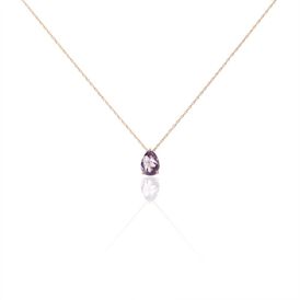 Damen Halskette Silber 925 Rosé Vergoldet Amethyst - Ketten mit Anhänger Damen | OROVIVO