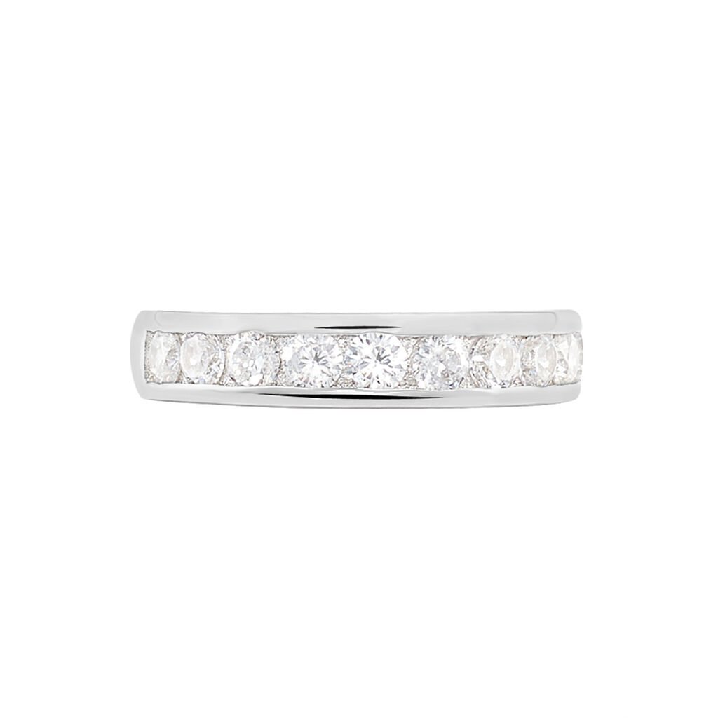 Damen Ring Silber 925 Zirkonia Wei&szlig; 0,1 ct
