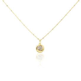 Damen Halskette Silber 925 Vergoldet Zirkonia Blume - Ketten mit Anhänger Damen | OROVIVO