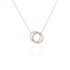 ABSOLU Damen Collier Gold Bicolor 375 (9 Karat) Diamant Wei&szlig; 0,07 ct Kreis