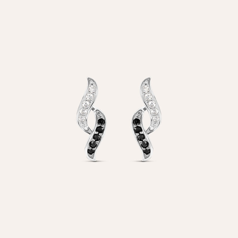 Orecchini Lobo Silver Shine Argento Rodiato Cubic Zirconia - Spannringe Damen | OROVIVO