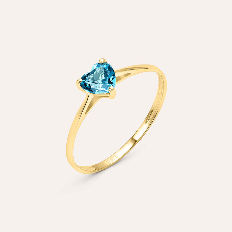 Anello Solitario Amélie Oro Giallo Topazio - Spannringe Damen | OROVIVO