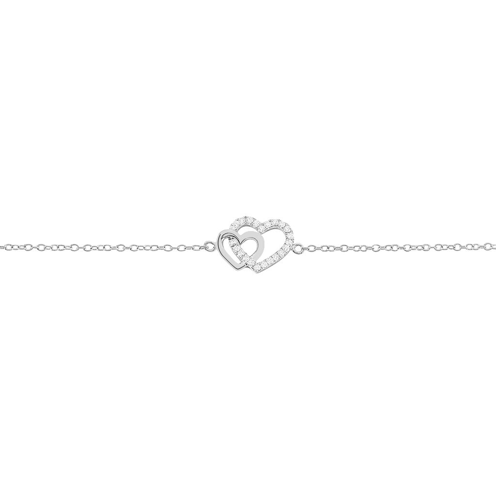 Damen Armband Silber 925 Zirkonia Herz Marina 50 - Armbänder mit Anhänger Damen | OROVIVO