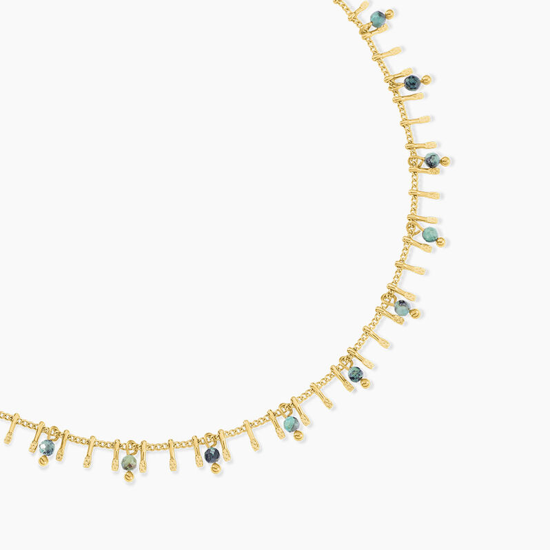 Collier Athena Acier Jaune Turquoise - Spannringe Damen | OROVIVO