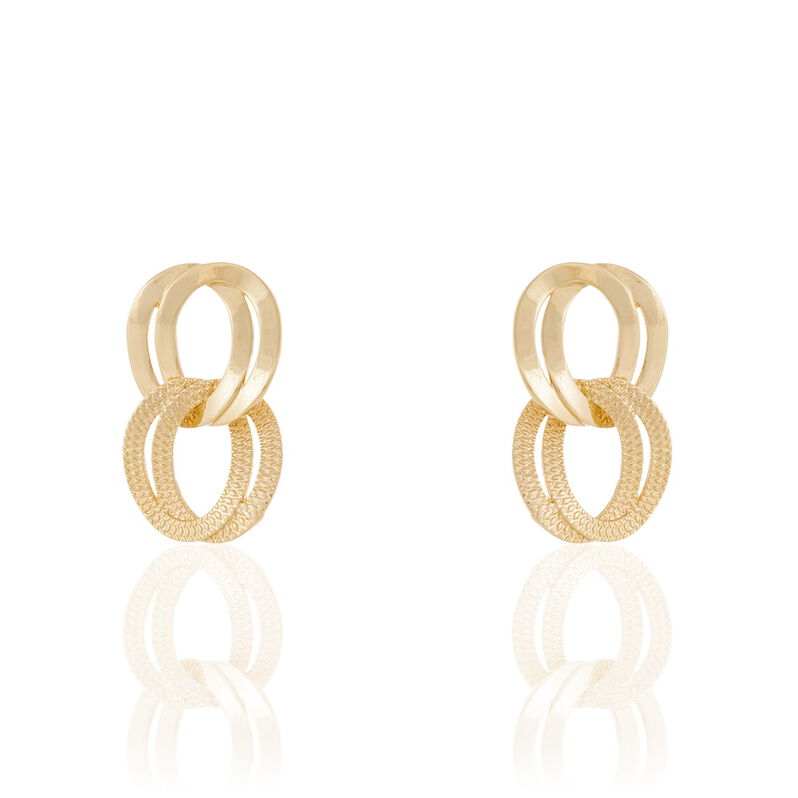 Boucles D'oreilles Puces Luxury Plaque Or Blanc - Spannringe Damen | OROVIVO