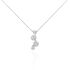 PARISA Damen Collier Silber 925 Zirkonia Wei&szlig; 0,05 ct Blume