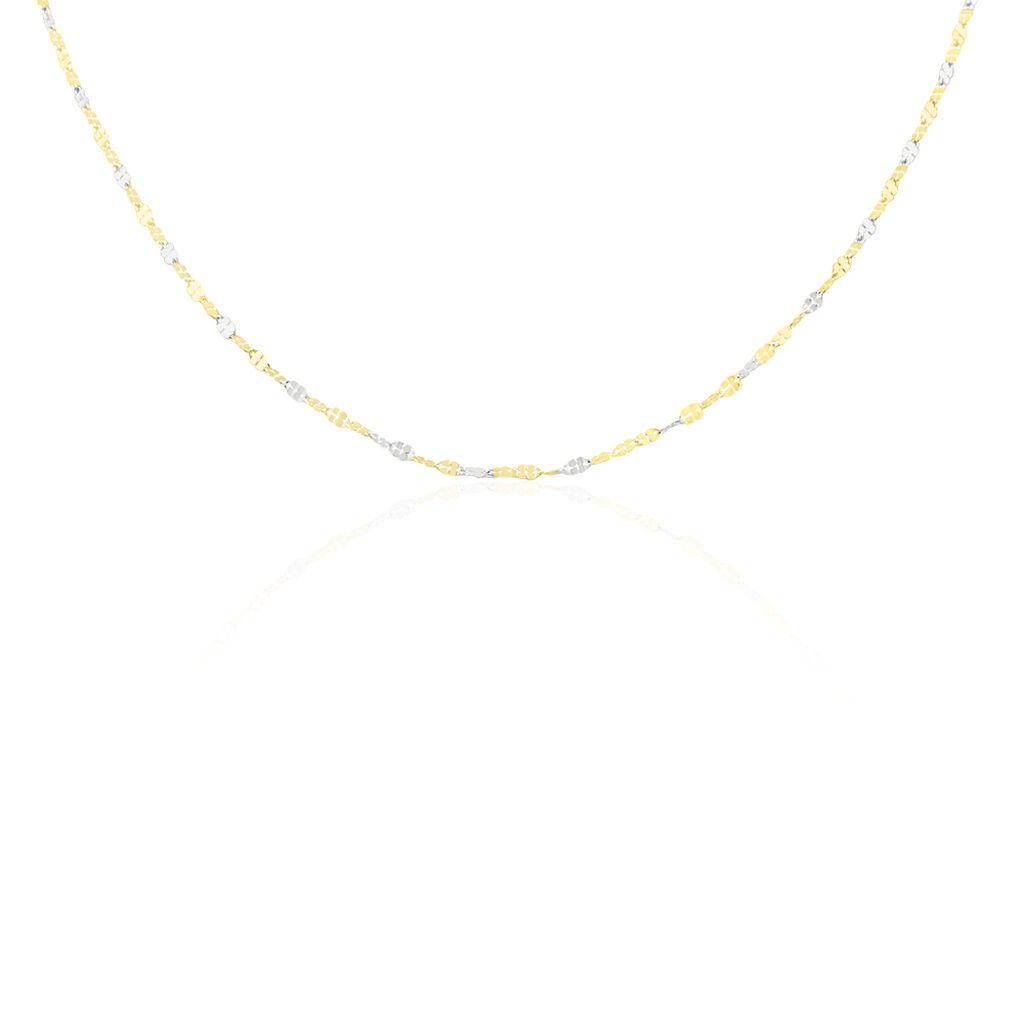 Damen Singapurkette Gold 375 Bicolor  - Halsketten Damen | OROVIVO