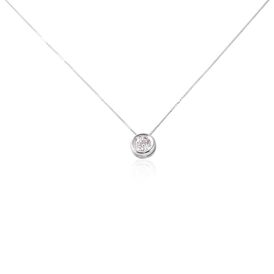 Damen Halskette Weißgold 750 Diamant 0,42ct - Ketten mit Anhänger Damen | OROVIVO