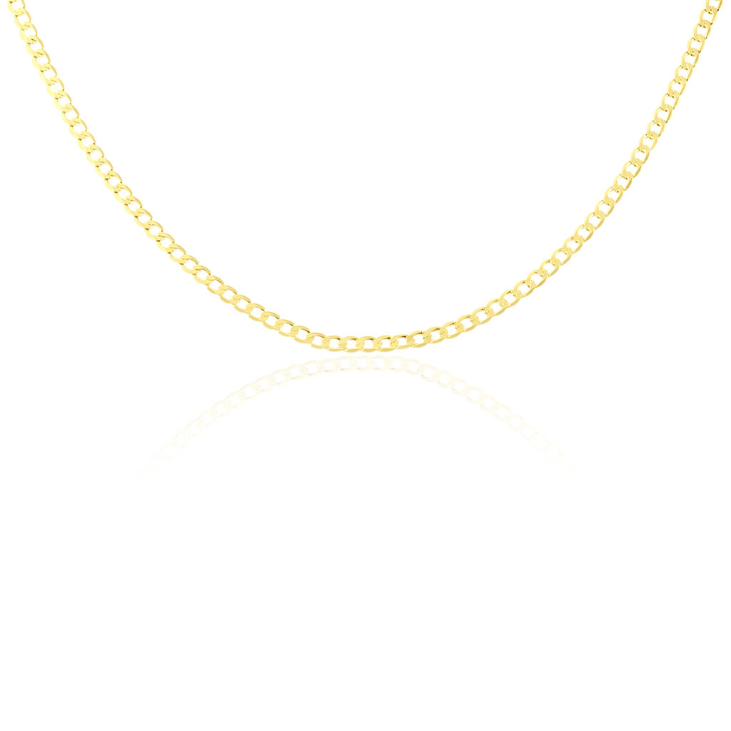 Unisex Panzerkette Facettiert Gold 375  - Halsketten Unisex | OROVIVO