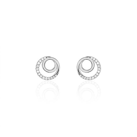 Damen Ohrstecker Silber 925 Zirkonia Kreis - Ohrstecker Damen | OROVIVO