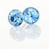 Damen Ohrstecker Silber Silber 925 Kristall Blau