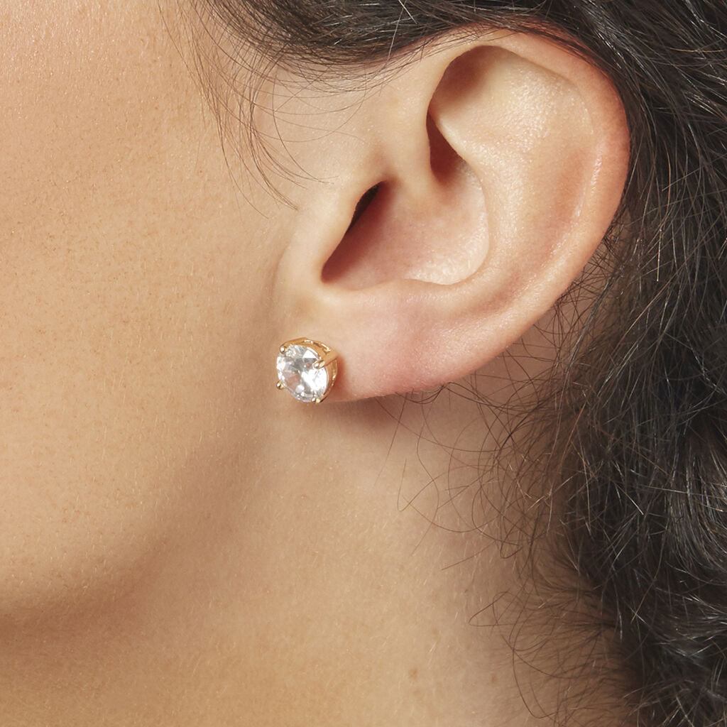 Damen Ohrstecker 18 Karat vergoldet Zirkonia Mascha - Ohrstecker Damen | OROVIVO