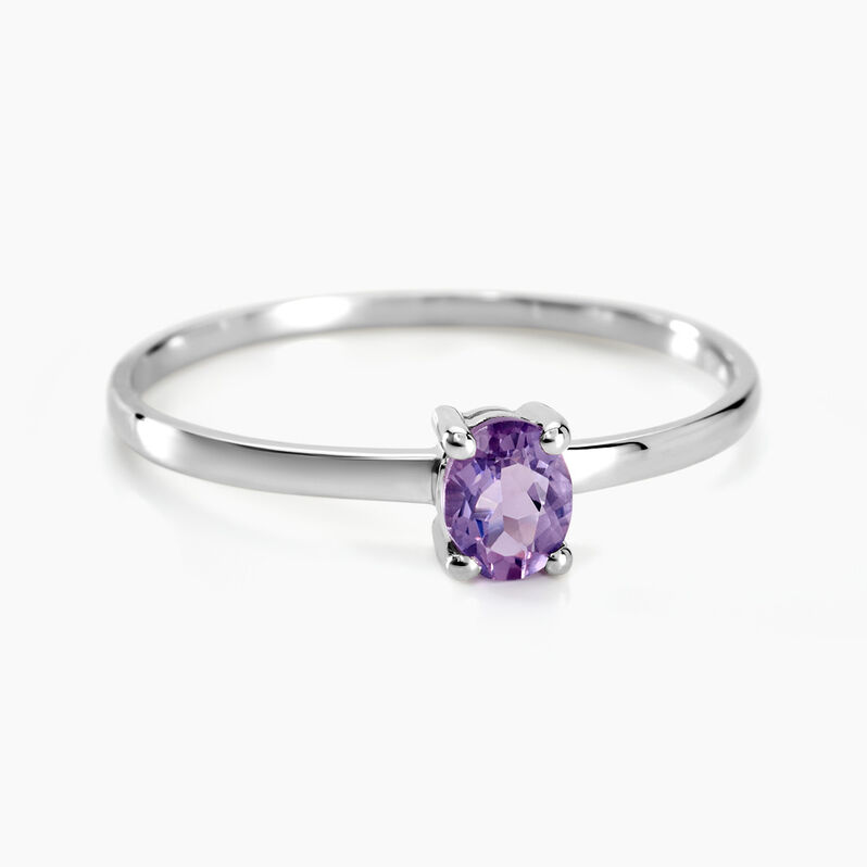 Bague Or Weiss Lily Amethyste - Spannringe Damen | OROVIVO