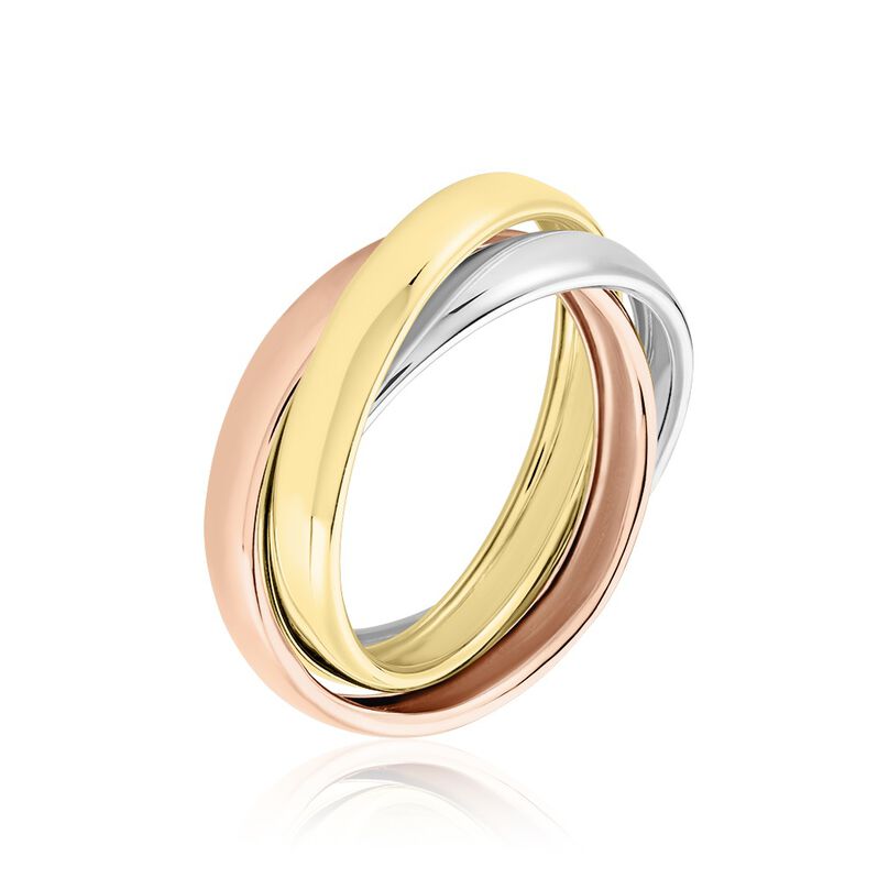 Damen Ring Gold Tricolor Gold / Wei&szlig; / Ros&eacute; 585 (14 Karat) - Ringe Damen | OROVIVO