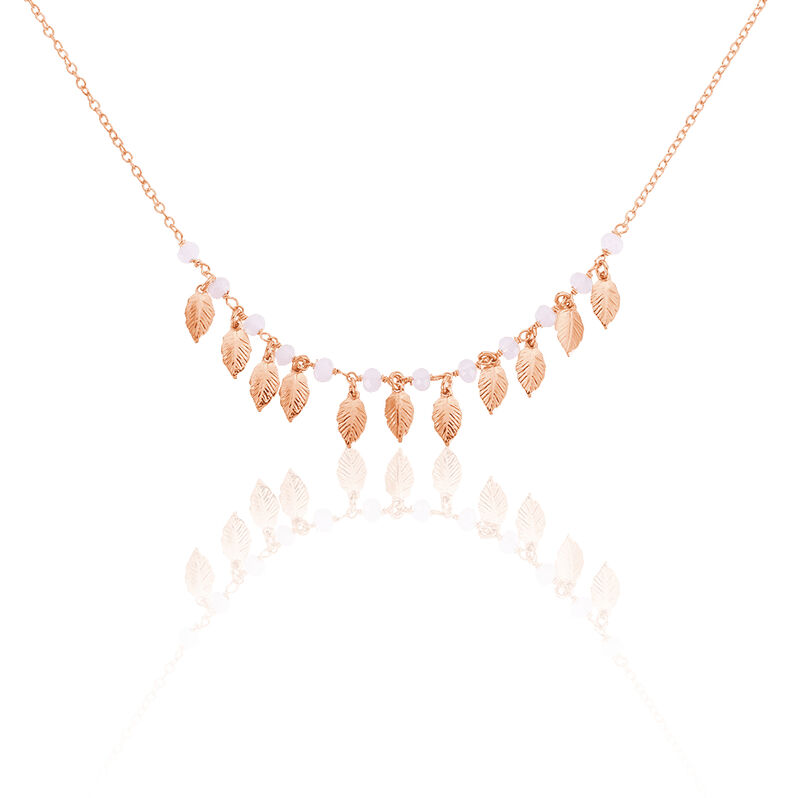 Collier Maxine Argent Rose Feuilles - Spannringe Damen | OROVIVO