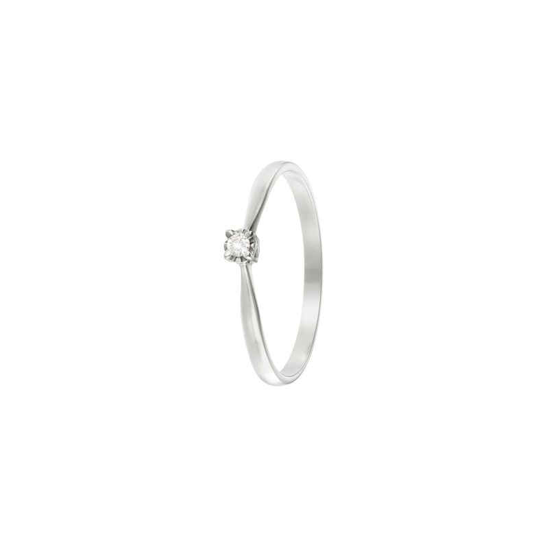 Solitario Diamazing in oro bianco e diamanti 0.03 ct - Spannringe Damen | OROVIVO